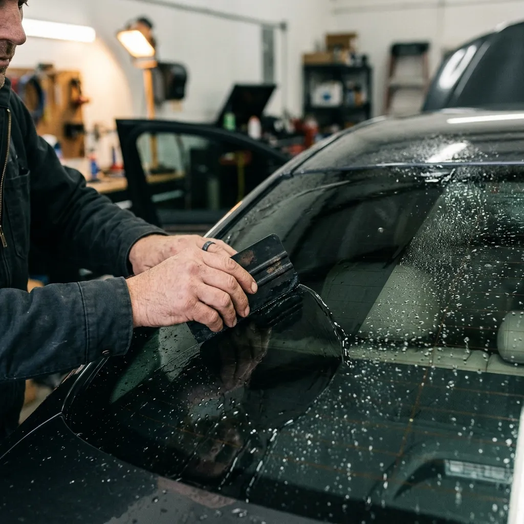Rear Glass Install with Ceramic HyperOptix tint, Studio